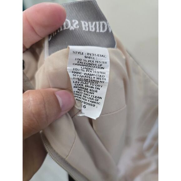 David’s Bridal Strapless Prom Dress Women's Size 16 Vintage 2009 Y2K - Picture 6 of 9